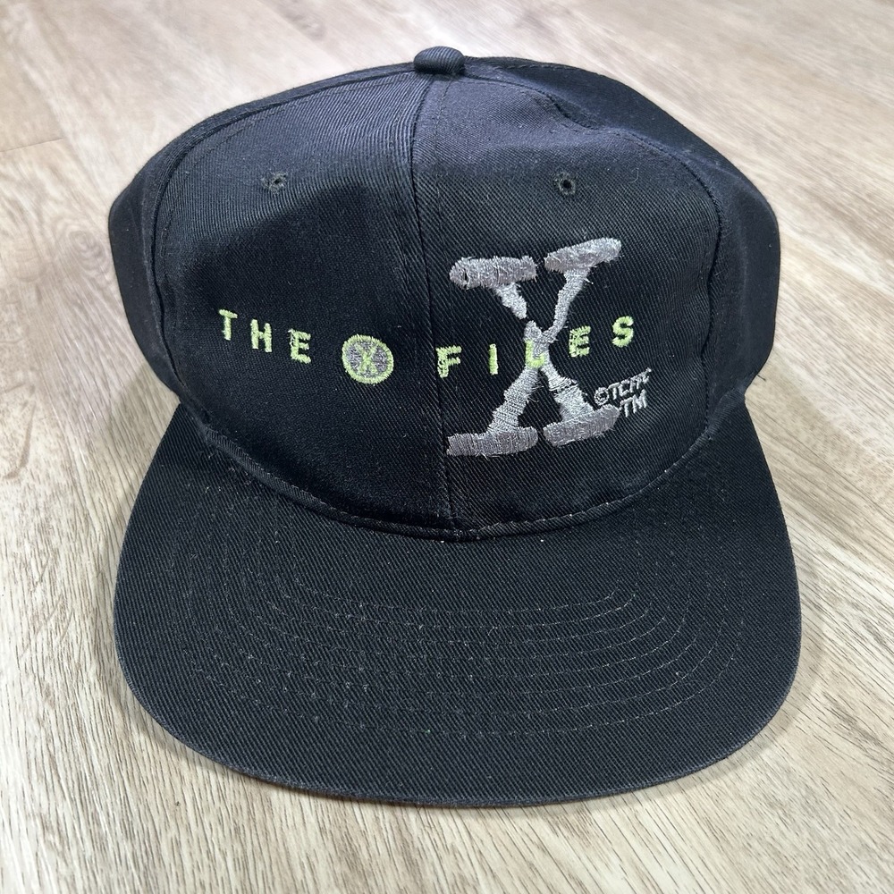 VTG 90s The X Files Snapback Hat TV Show The Truth is Out There KC Black Cap